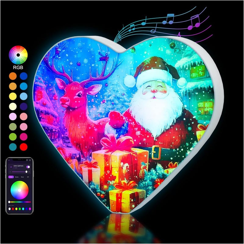 OJQ Light Up Letters LED Letter - Bedroom Lighted Colorful Alphabet Letter Music Sync Color Change - Christmas Birthday Gifts for Girl - Teen Girls Room Decor Gifts Party Home Wall Bedroom Decor - Image 1
